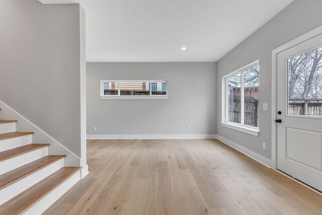 interior space featuring light hardwood / wood-style flooring