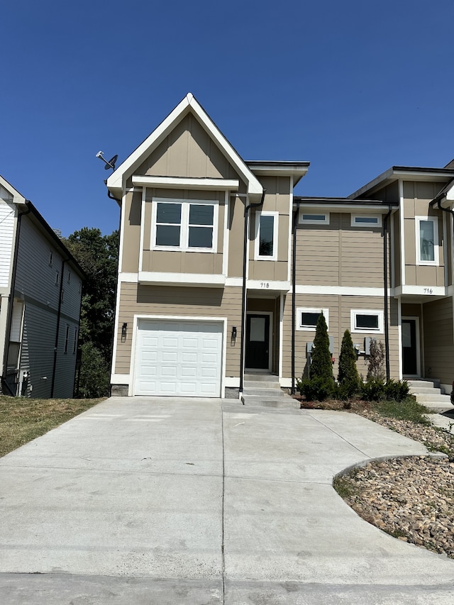 view of front of house featuring a garage