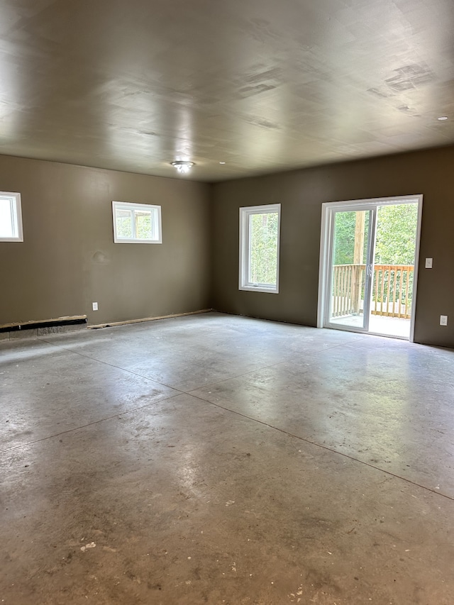 empty room with concrete floors