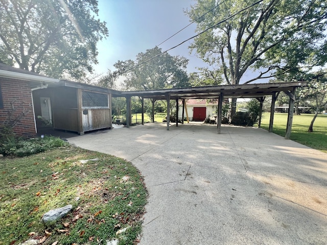 exterior space with a yard