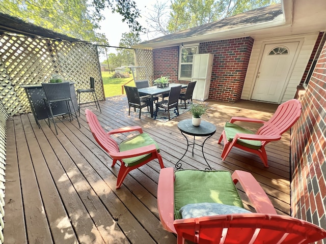 view of wooden deck