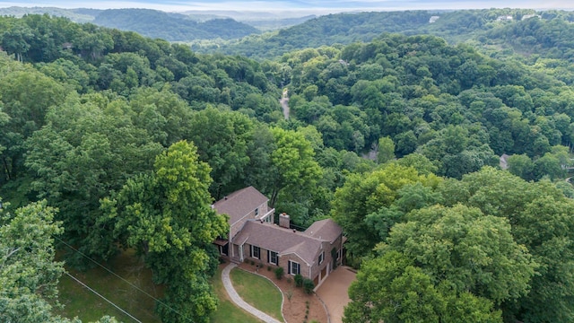 5053 Villa Crest Dr, Nashville, TN 37220 - aerial view of property and surrounding area with a heavily wooded area