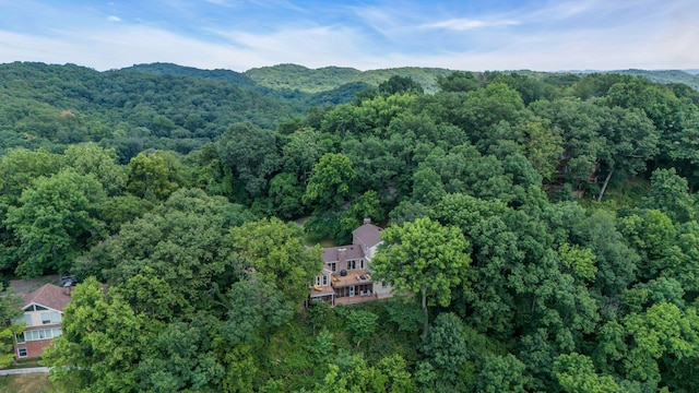 5053 Villa Crest Dr, Nashville, TN 37220 - aerial view of property and surrounding area with a heavily wooded area