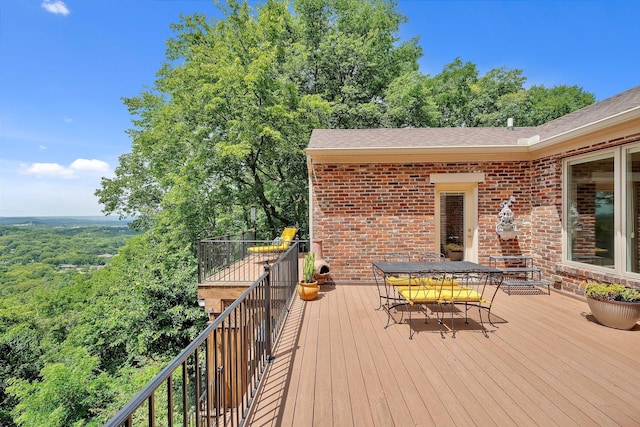 5053 Villa Crest Dr, Nashville, TN 37220 - wooden deck featuring outdoor dining space