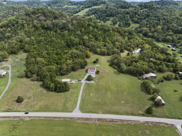 aerial view featuring a rural view