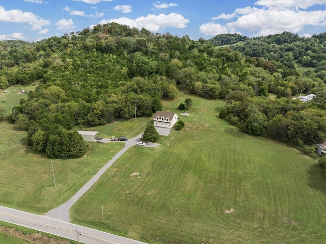 bird's eye view featuring a rural view