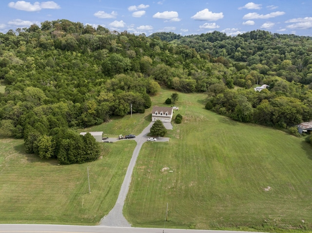 bird's eye view with a rural view