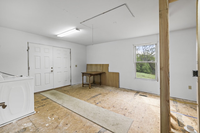 interior space with washer / clothes dryer