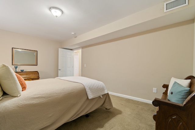 bedroom featuring carpet