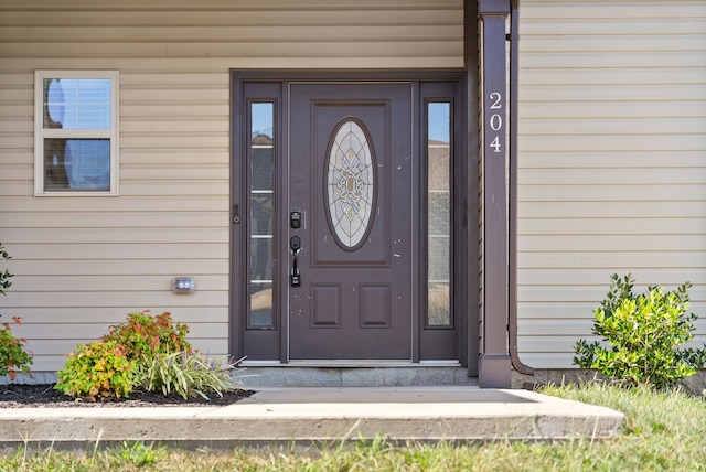 view of doorway to property