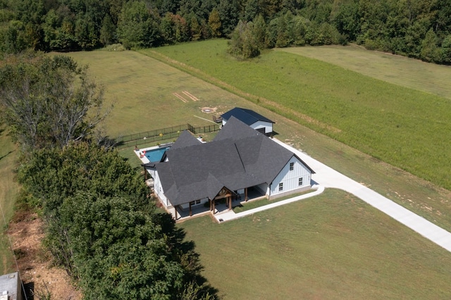 bird's eye view featuring a rural view