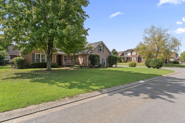 view of front of house featuring a front yard