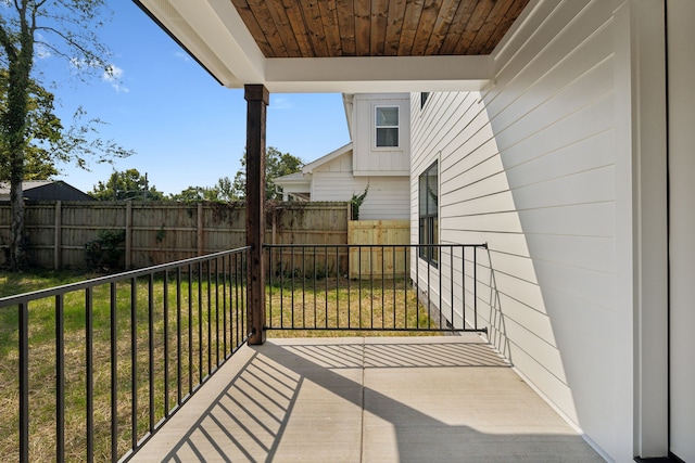 view of balcony