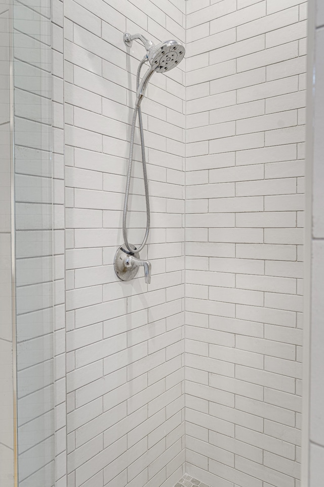 details with tiled shower