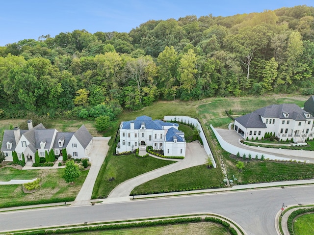 1077 Stockett Dr, Nashville, TN 37221 - bird's eye view featuring a wooded view and a residential view