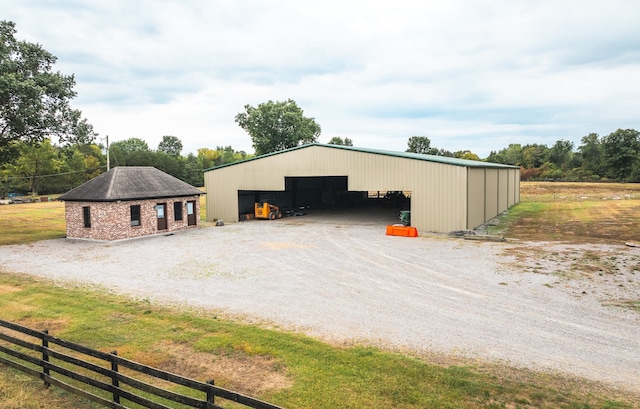 exterior space featuring a garage