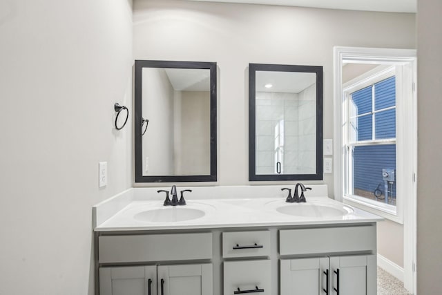 bathroom with vanity