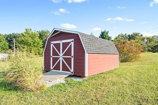 view of shed