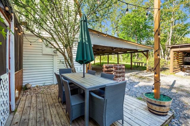 view of wooden deck