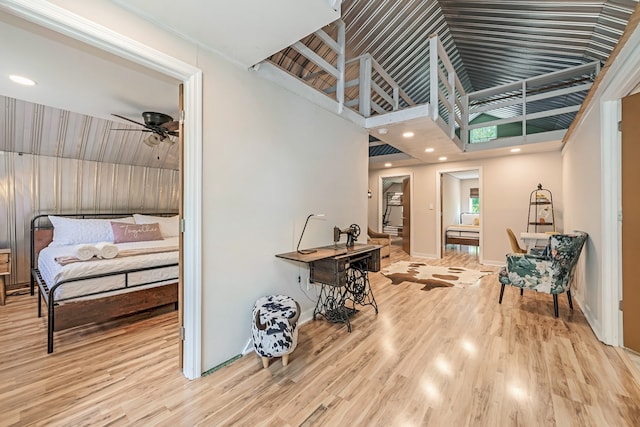 interior space with light hardwood / wood-style flooring