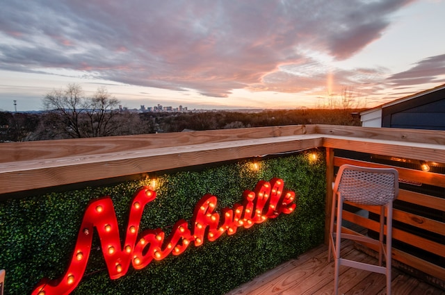 view of deck at dusk