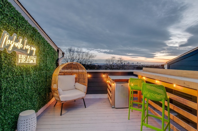 view of deck at dusk