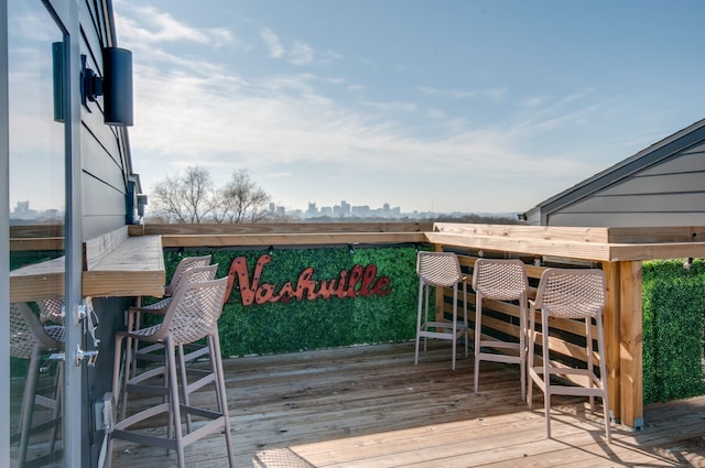 view of wooden terrace