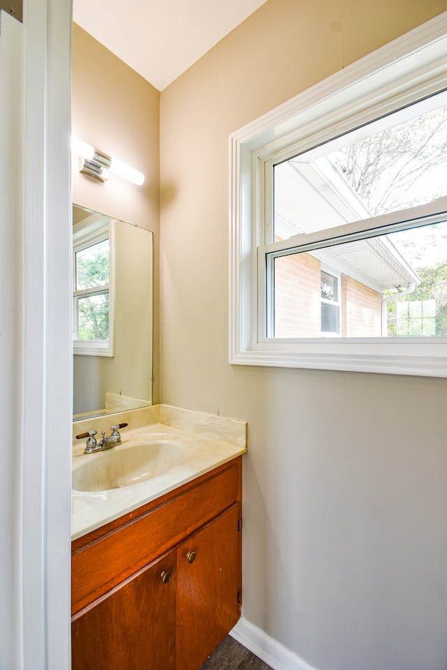 bathroom with vanity