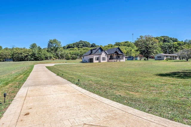 exterior space featuring a yard