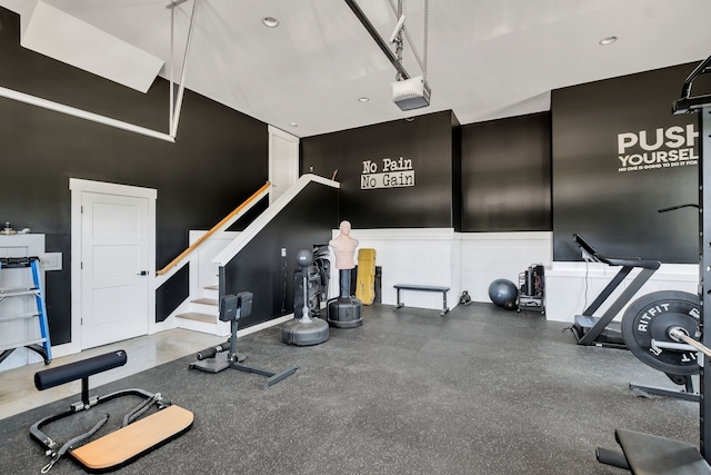 view of exercise room