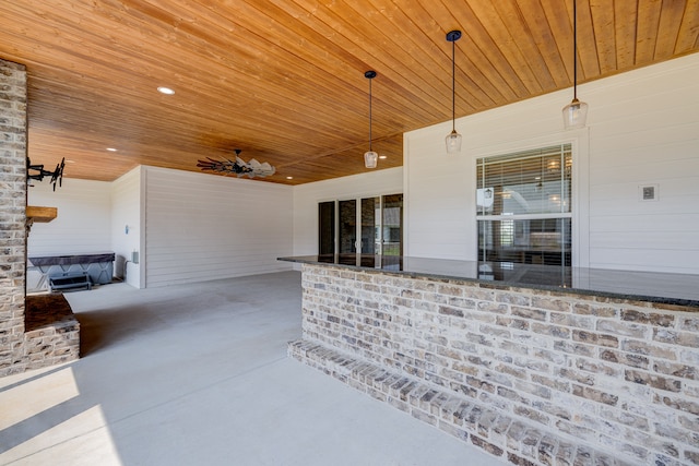 view of patio / terrace with ceiling fan