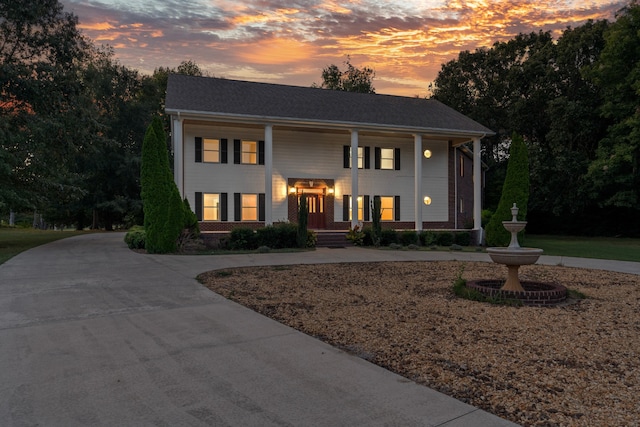 view of front of home with a porch