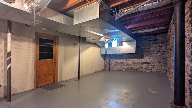 view of basement