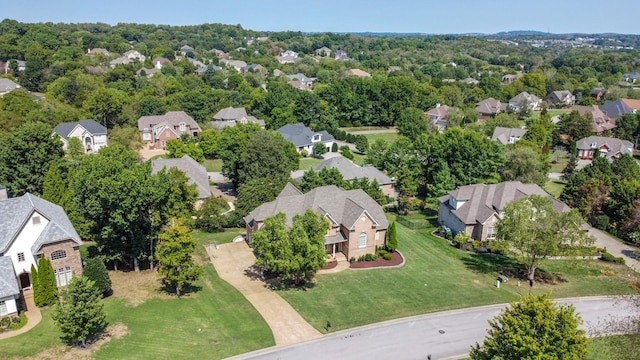 bird's eye view featuring a residential view