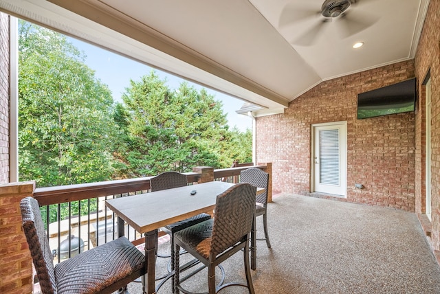 view of patio with outdoor dining space