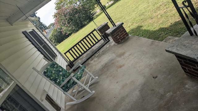 exterior space featuring concrete floors and cooling unit