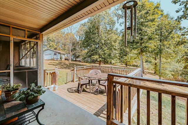 view of wooden deck