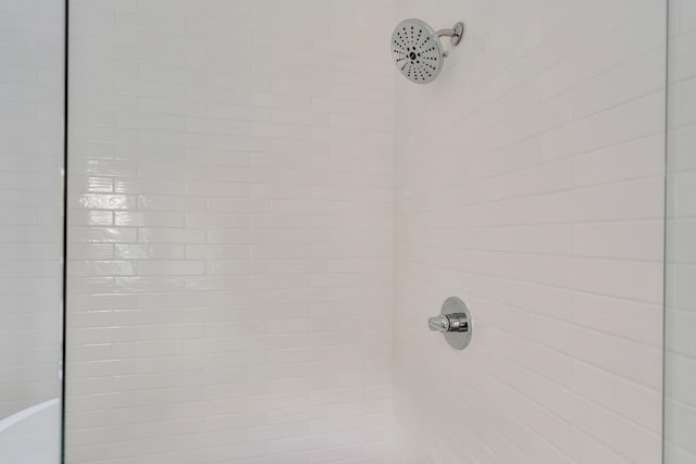 interior details with tiled shower