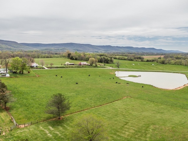 view of property's community with a mountain view and a rural view