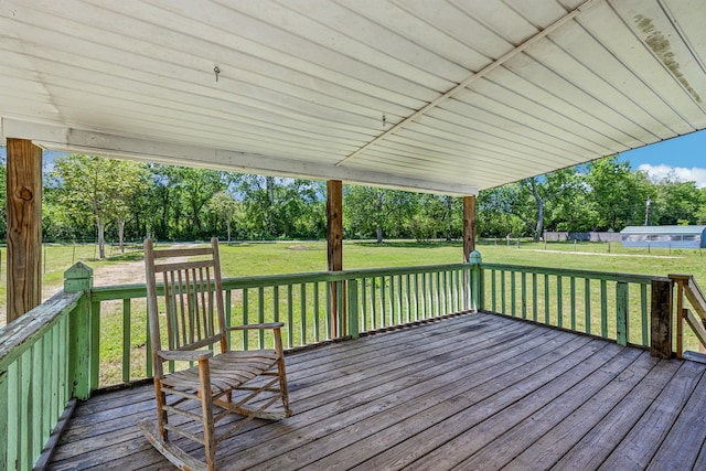 163 Longbranch Rd, Hohenwald, TN 38462 - wooden terrace featuring view of scattered trees and a yard