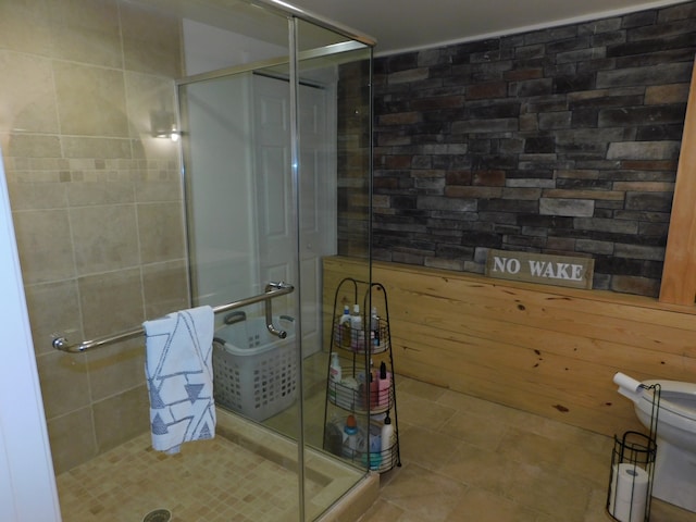 bathroom with an enclosed shower