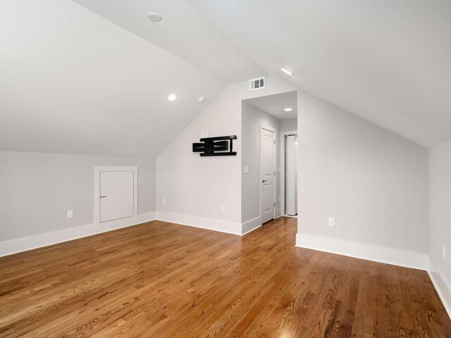 2310 Vaulx Ln, Nashville, TN 37204 - bonus room with vaulted ceiling, light wood-type flooring, baseboards, and recessed lighting