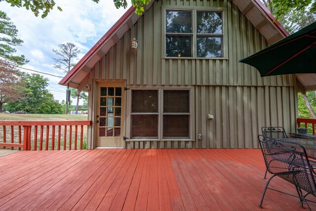 view of wooden terrace