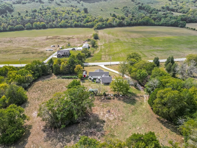 drone / aerial view featuring a rural view