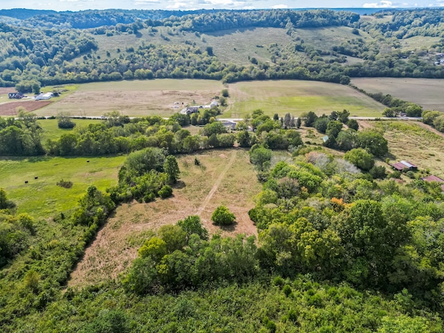 bird's eye view featuring a rural view