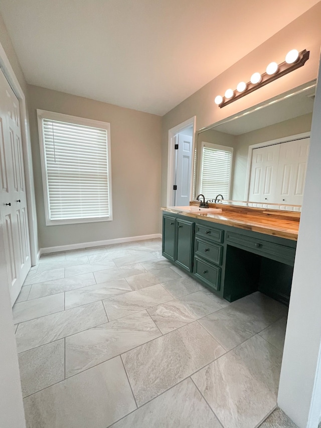 bathroom with vanity