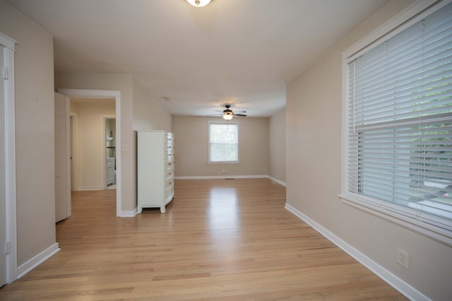 unfurnished room featuring light hardwood / wood-style floors