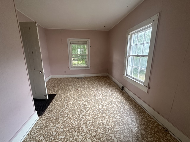 empty room with a wealth of natural light