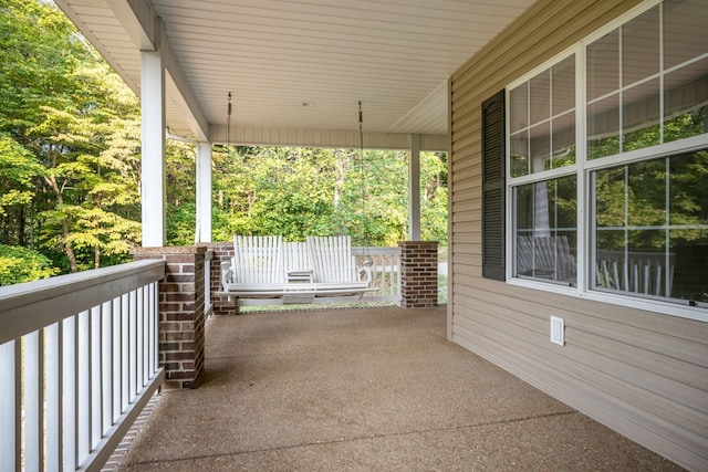 view of patio / terrace with a porch