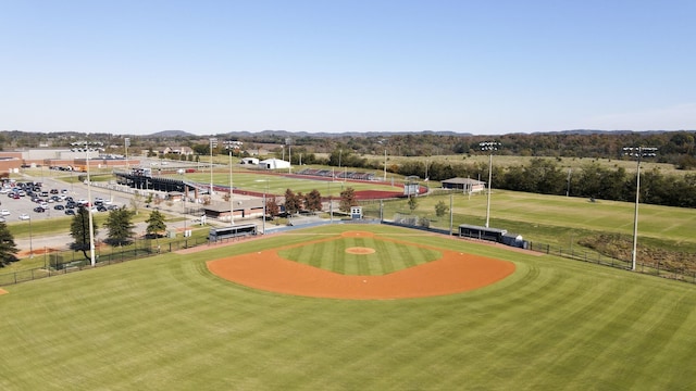 view of community featuring a lawn